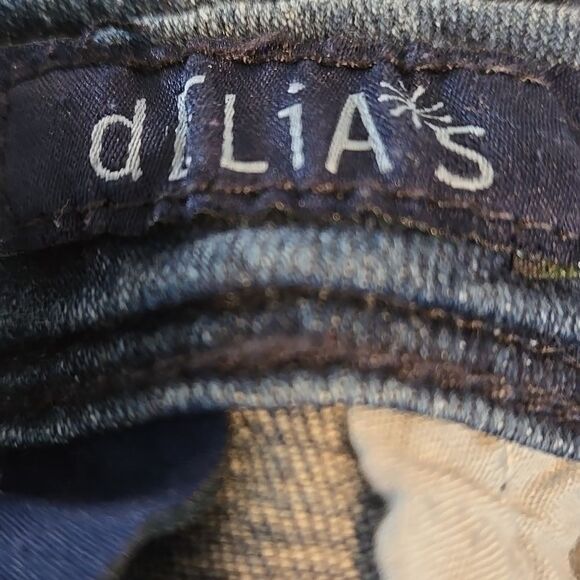 Delia's Taylor Skinny Low Rise Paint Splatter Design Y2K Jeans - Picture 7 of 8